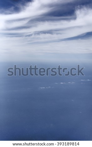 Image, Stock Photo Green sea, blue sky, clouds