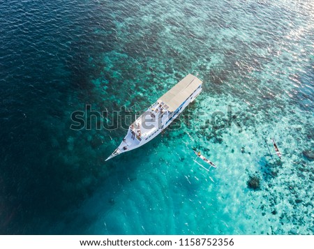 Similar – Aerial Drone View Of Old Shipwreck Ghost Ship Vessel