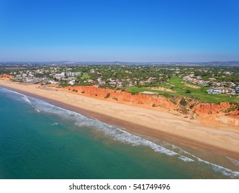 Aerial. Photo from the sky, golf courses Vale de Lobo. Portugal - Shutterstock ID 541749496