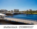 Aerial photo taken on the Tampa Riverwalk 2024