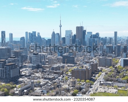 Aerial photo of Toronto skyline