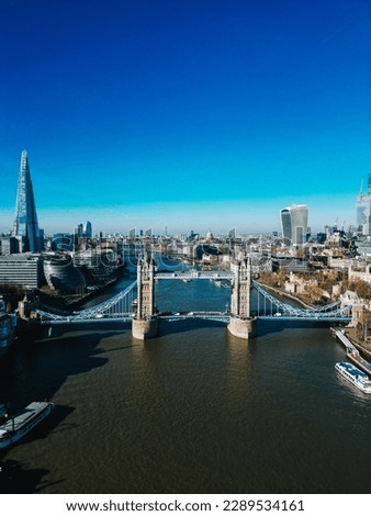 Aerial Photo of Tower Bridge in London