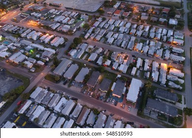 Aerial Photo Of A Trailer Park Mobile Homes