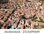 Aerial photo of Tremp. Spanish town in province of Lleida from above.