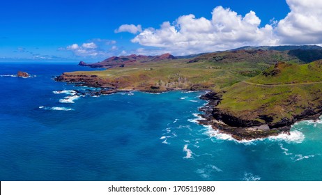 Aerial Photo Of The UA HUKA Air Strip On The Marquesas Islands In French Polynesia