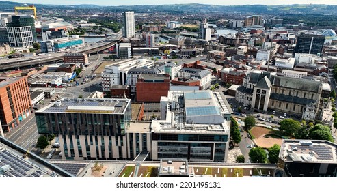 Aerial Photo Of Ulster University Belfast Cityscape Northern Ireland 09-09-22