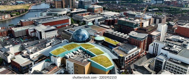 Aerial Photo Of Victoria Square Dome Belfast Cityscape Northern Ireland 09-09-22