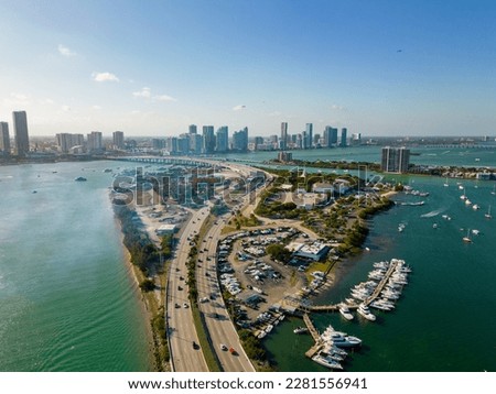 Aerial photo Watson Island Miami Beach circa 2023