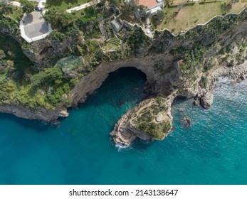 aerial photograph of grotta delle colombe in Sicily - Shutterstock ID 2143138647