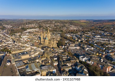 Aerial photograph near Truro, Cornwall, England