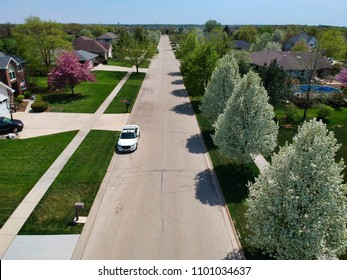 Aerial Photograph Of  Neighborhood Street