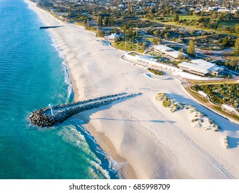 Aerial Photograph Of The Sea Wall At City Beach, Perth, Western Australia, Australia.