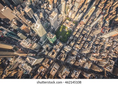 Luftfoto taget fra en helikopter i New York, New York, USA.
28 maj 2016