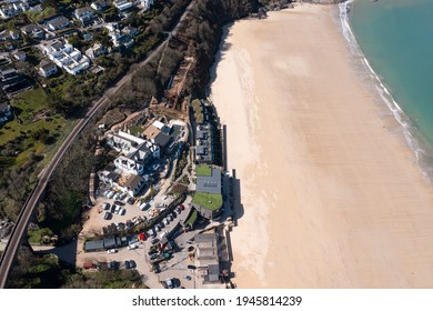 Aerial Photograph Taken Near Carbis Bay Beach, St Ives, Cornwall, England