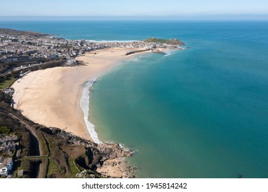Aerial Photograph Taken Near Carbis Bay Beach, St Ives, Cornwall, England
