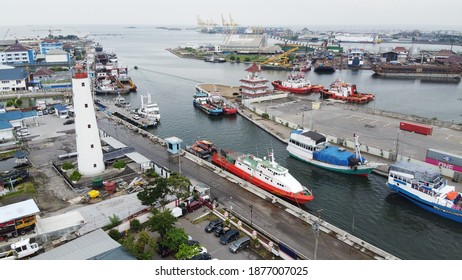 Aerial Photograph Tanjung Emas Semarang Port Stock Photo (Edit Now ...