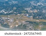 Aerial photograph of the Trenton-Mercer airport in Ewing, New Jersey