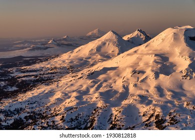 Aerial Photographs From Flying Over the Cascade Mountains in Central Oregon in Bend, Oregon Showing Three Sisters, Mount Bachelor, Broken Top, Mount Jefferson and more.