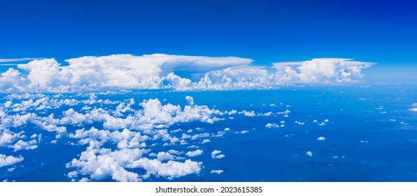 Aerial Photography Anvil Cloud And Blue Sky