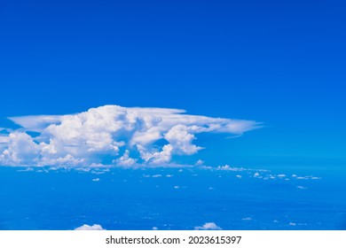 Aerial Photography Anvil Cloud And Blue Sky