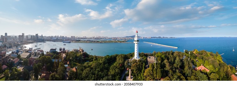 Aerial Photography Of The Architectural Landscape Of Yantai City