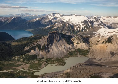 Aerial Photography Of Beautiful Mountains Around Garibaldi Lake In British Columbia, Canada.