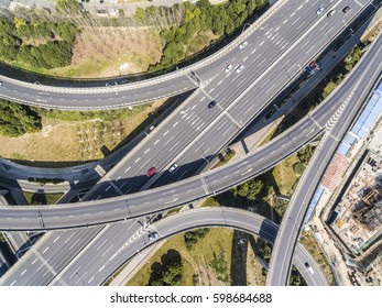 Aerial photography bird-eye view of City viaduct bridge road streetscape landscape
