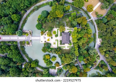 Aerial Photography Of Changzhou Chinese Garden Landscape