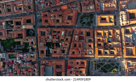 Aerial Photography Of The City. Plaza De Armas De Cusco. Drone Photography