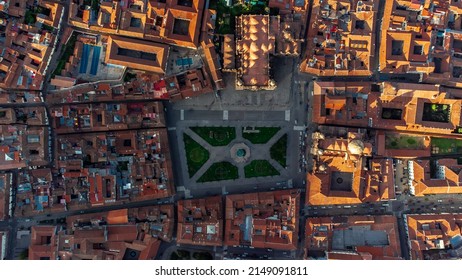 Aerial Photography Of The City. Plaza De Armas De Cusco. Drone Photography