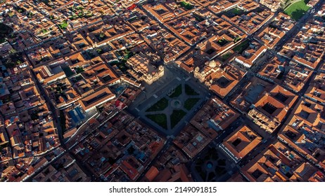 Aerial Photography Of The City. Plaza De Armas De Cusco. Drone Photography