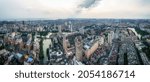 Aerial photography of the city scenery of Nantong, Jiangsu