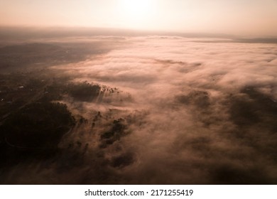 Aerial Photography Clouds Over The Valley In Honduras