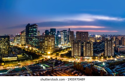 Aerial Photography Hangzhou Zhejiang City Architecture Stock Photo ...