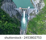 Aerial photography of hydropower station