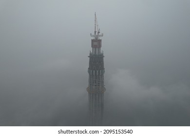 Aerial Photography Of The Modern Building Skyline Night View Of Chengdu, China. High Quality Video