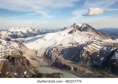 Aerial Photography Of Mountains In Garibaldi, British Columbia, Canada.