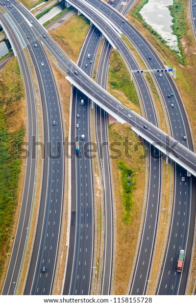 Aerial Photography Netherlands Infrastructure Stock Photo 1158155728 ...