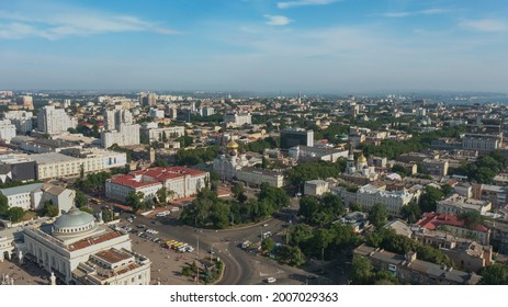 Aerial Photography Of The Old Center Of A Modern European City On A Summer Day