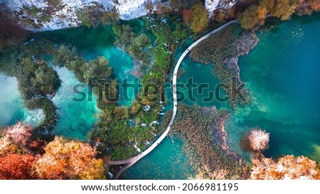 Similar – Image, Stock Photo Plitvice Lakes National Park is one of the oldest and largest national parks in Croatia. This photo is taken in July, 2023.