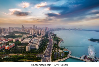 Aerial Photography Of Qingdao West Coast City Architecture Lands