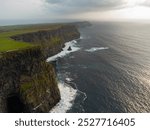 Aerial Photography of the Rugged Cliffs of Moher, Ireland