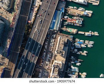Aerial photography of ships at Qingdao Port - Shutterstock ID 1905977674