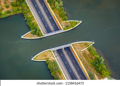 Aerial Photography Top View Aquaduct Dutch Stock Photo 1158416473 ...