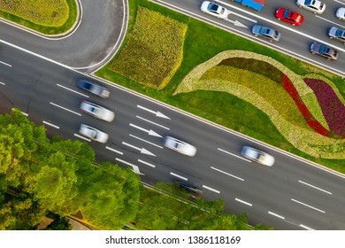 Aerial Photography Of Urban Traffic By Drones