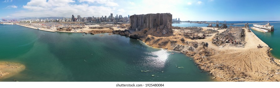 Aerial Photos For Lebanon Blast, Port Of Beirut Explosion 4th Of  August 
 2020 