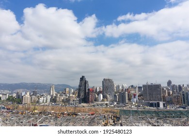 Aerial Photos For Lebanon Blast, Port Of Beirut Explosion 4th Of  August 
 2020 