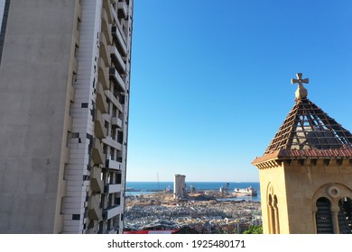 Aerial Photos For Lebanon Blast, Port Of Beirut Explosion 4th Of  August 
 2020 