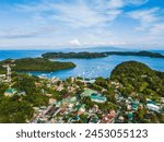 Aerial photos of Muelle bay, Puerto Galera, Oriental Mindoro, Philippines