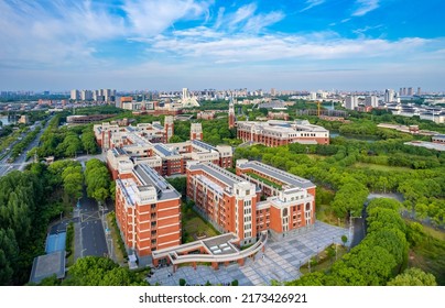 Aerial photos of Songjiang University Town, Shanghai, China - Shutterstock ID 2173426921